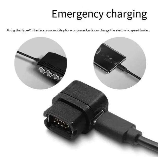 Alt view image 3 of 4 - EC300 charging cable mini version EC300 to type-C adapter with di2 metal snap-on suitable for 12-speed di2