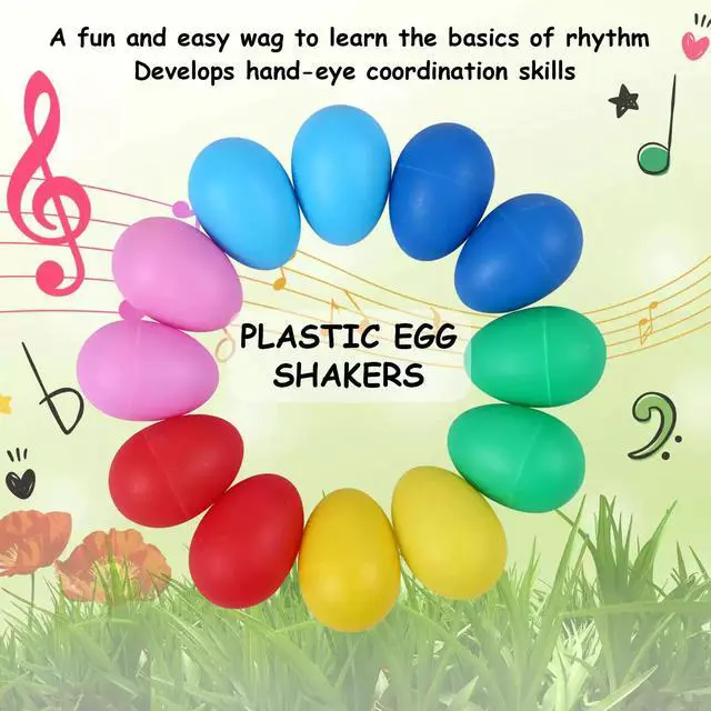 Alt view image 3 of 4 - 12Pcs Egg Shakers Musical Instruments Percussion Egg for Kid