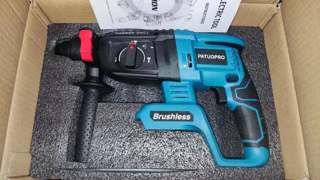 Alt view image 4 of 5 - Brushless Cordless Rotary Hammer Drill 18V SDS Plus Hammer D