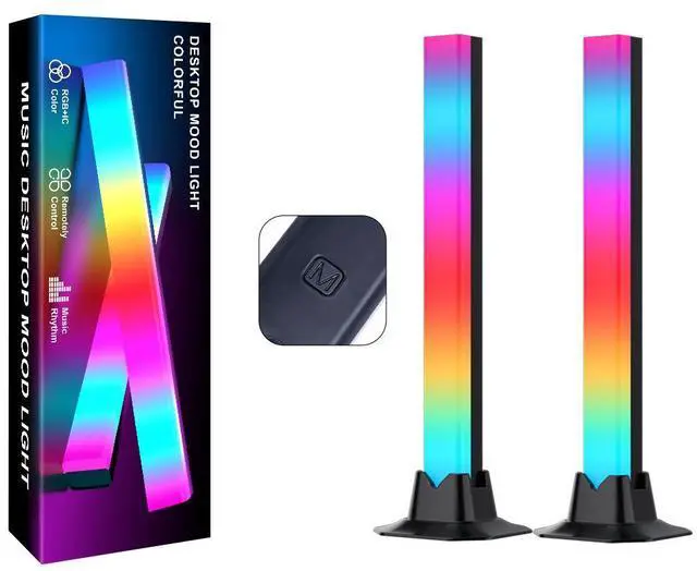Main image of E-sports audio pickup atmosphere lights, dual sets, music rhythm pickup lights, Bluetooth APP, desktop atmosphere lights