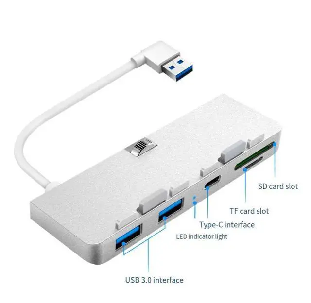 Alt view image 3 of 5 - Rocketek's iMac Apple all-in-one computer docking station comes with a USB 3.0 extension cable, HUB (hub), and SD/TF card slot.