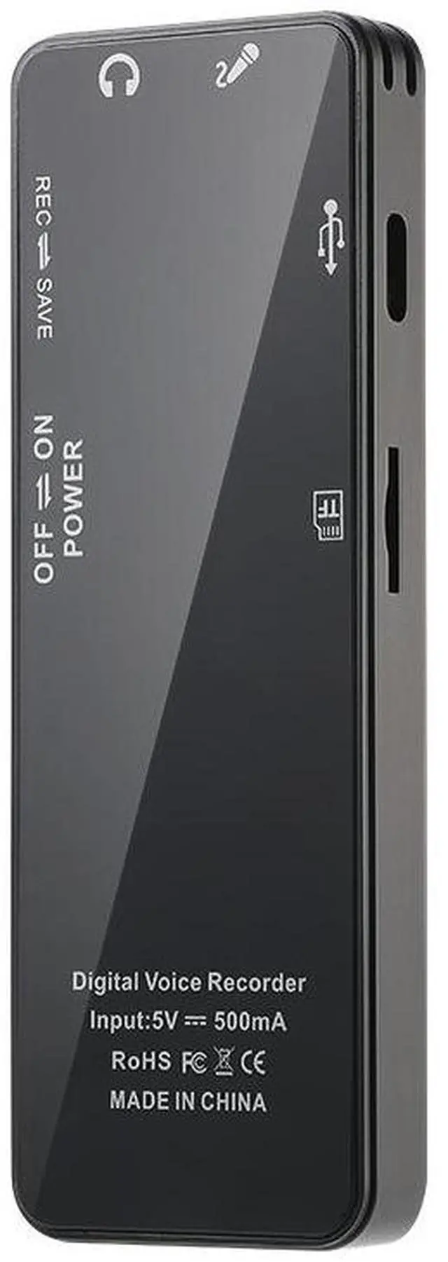 Alt view image 4 of 4 - Voice recorder, external card slot 64G recorder, MP3 player