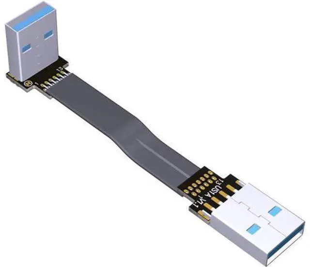 Main image of ADT-Link USB 3.0 Cable USB to USB Cable Type A Male to Male Extension Cable Super Speed HDD 90/270 Degree Angle Up/Down Angled (30cm,S1-S3R)