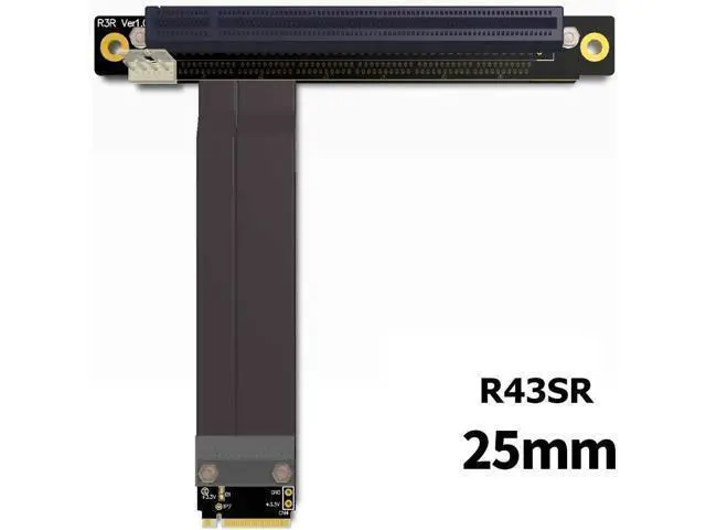 Alt view image 2 of 6 - ADT-Link M.2 NGFF NVMe Key M Extender Cable to PCIE x16 Graphics Card Riser Adapter 16x PCI-e PCI-Express for M2 2230 2242 2260 2280 (50cm)