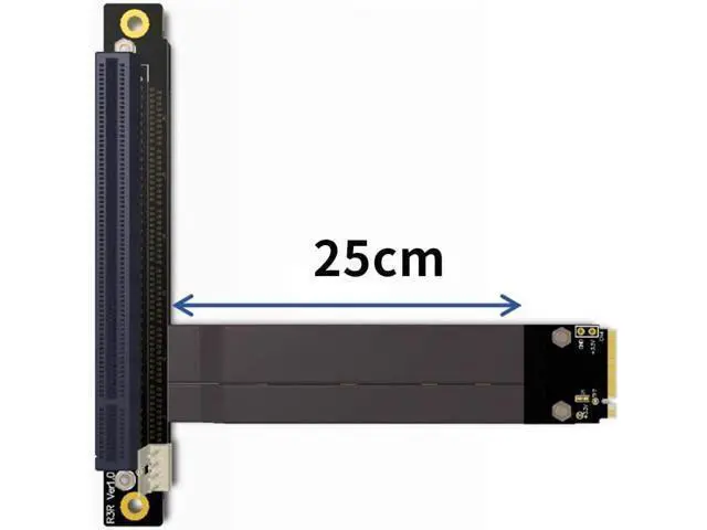 Alt view image 3 of 6 - ADT-Link M.2 NGFF NVMe Key M Extender Cable to PCIE x16 Graphics Card Riser Adapter 16x PCI-e PCI-Express for M2 2230 2242 2260 2280 (50cm)