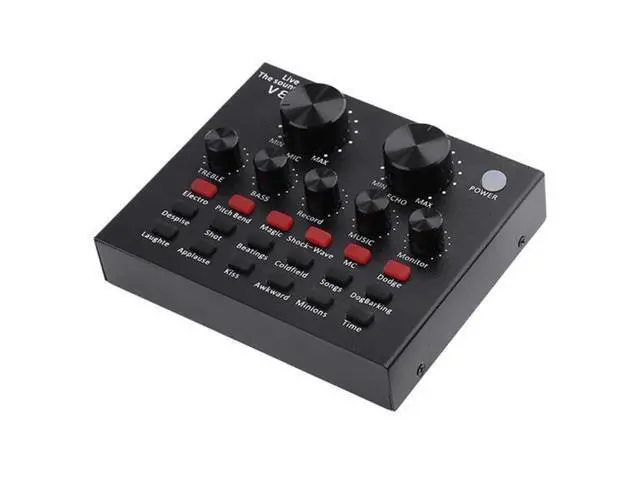 Alt view image 7 of 7 - External Sound Card Multiple Preset Effects Multiple Sound Functions Broadcast Sound Card For Mobile Phone PC Live