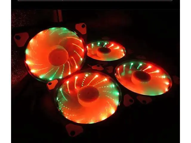 Alt view image 3 of 5 - fan 120mm set Adjusted 15LED pc fan controller cooler 12cm Computer game Case PC Cooling Fan quiet Remote fan sync led hub