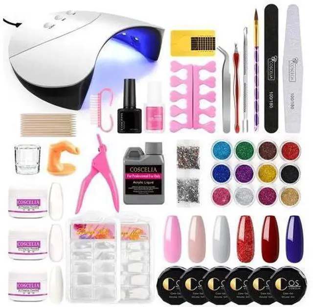 Main image of Acrylic Nail Kit With 36W Lamp UV Gel Set All For Manicure Acrylic Powder Glitter Liquid Tips Brush For Nail Art Tools Kit