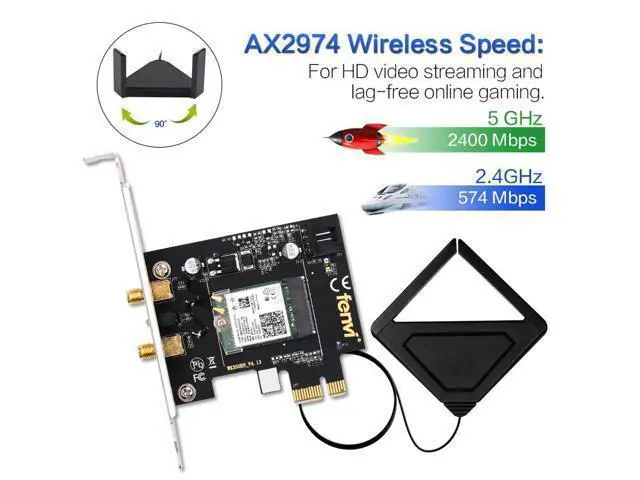 Alt view image 3 of 5 - 6 Gig+ AX200 BT 5.0 WiFi Card AX200NGW 802.11ac ax 2.4Gbps MU-MIMO OFDMA Miracast PC Wireless Network Adapter Ultra-Fast