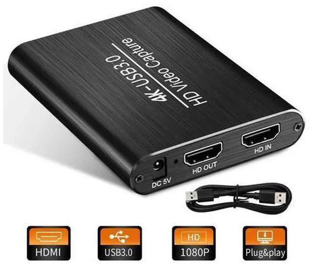 Main image of USB 3.0 Game Capture Card 4K Audio Video Capture Card Loop-Out 1080P 60FPS Live Stream Capture for PS4 Switch Xbox