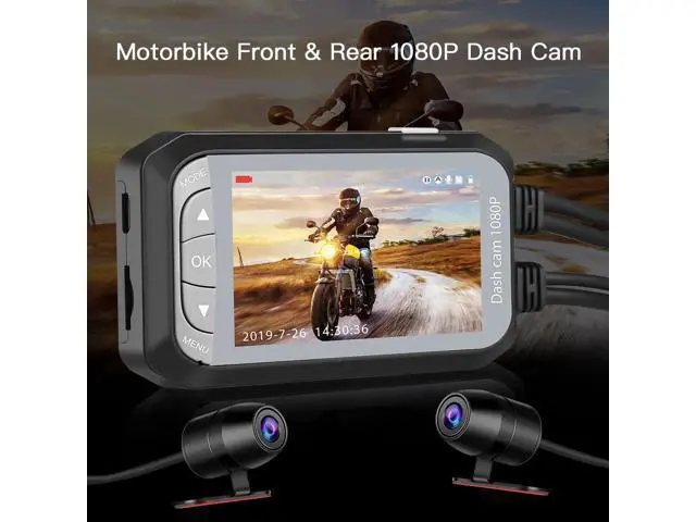 Alt view image 3 of 5 - Dual Motorbike Action Camera Recorder DVR HD 1080P Front and Rear View Motor Electronics Motorcycle Dash Cam