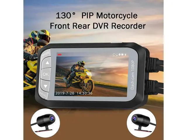 Alt view image 4 of 5 - Dual Motorbike Action Camera Recorder DVR HD 1080P Front and Rear View Motor Electronics Motorcycle Dash Cam