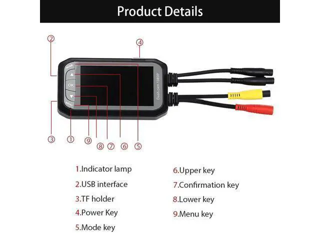 Alt view image 5 of 5 - Dual Motorbike Action Camera Recorder DVR HD 1080P Front and Rear View Motor Electronics Motorcycle Dash Cam