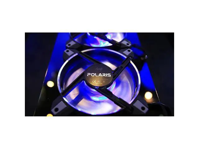 Alt view image 4 of 5 - Polaris RGB Aluminium 120mm Fan Case Glare Cooler Fans Fan PC Case Fan Cooler Adjustable Computer Cooling for PC