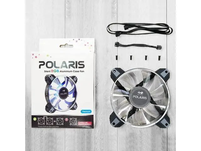 Alt view image 5 of 5 - Polaris RGB Aluminium 120mm Fan Case Glare Cooler Fans Fan PC Case Fan Cooler Adjustable Computer Cooling for PC