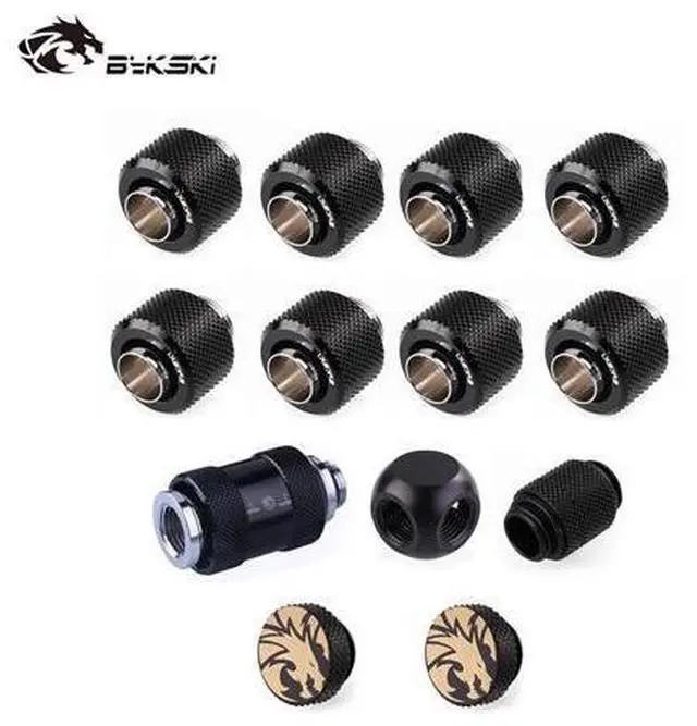 Main image of Water Cooling fittings for PC G'1/4 Plug 3-Way Connectors External Thread For Hose Tube 360 degree Rotary Connectors Pipe