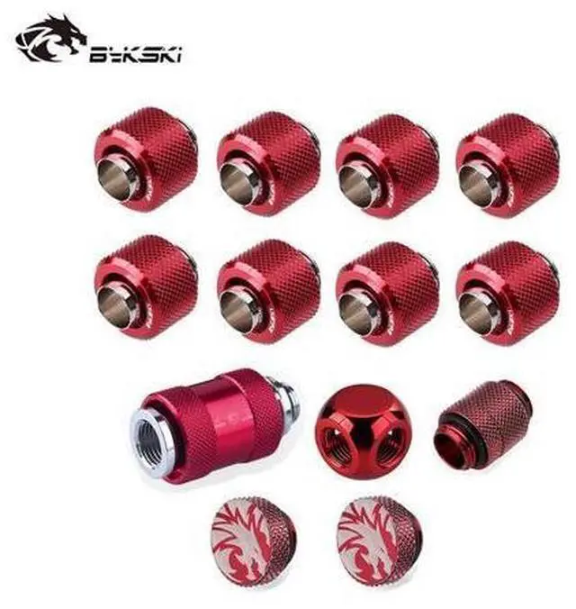 Alt view image 4 of 5 - Water Cooling fittings for PC G'1/4 Plug 3-Way Connectors External Thread For Hose Tube 360 degree Rotary Connectors Pipe