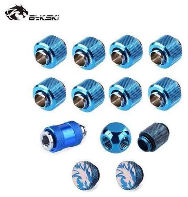 Alt view image 5 of 5 - Water Cooling fittings for PC G'1/4 Plug 3-Way Connectors External Thread For Hose Tube 360 degree Rotary Connectors Pipe