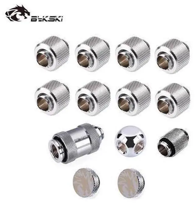Alt view image 2 of 5 - Water Cooling fittings for PC G'1/4 Plug 3-Way Connectors External Thread For Hose Tube 360 degree Rotary Connectors Pipe