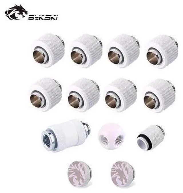 Alt view image 3 of 5 - Water Cooling fittings for PC G'1/4 Plug 3-Way Connectors External Thread For Hose Tube 360 degree Rotary Connectors Pipe