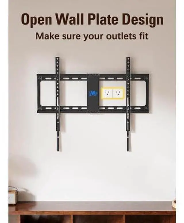 Alt view image 4 of 7 - Mounting Dream TV Mount Fixed for Most 42-84 Inch Flat Screen TVs, TV Wall Mount Bracket up to VESA 600 x 400mm and 132 lbs - Fits 16"/18"/24" Studs - Low Profile and Space Saving MD2163-K