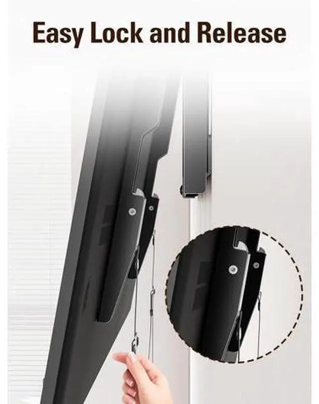 Alt view image 6 of 7 - Mounting Dream TV Mount Fixed for Most 42-84 Inch Flat Screen TVs, TV Wall Mount Bracket up to VESA 600 x 400mm and 132 lbs - Fits 16"/18"/24" Studs - Low Profile and Space Saving MD2163-K