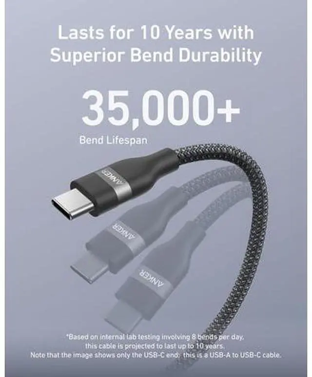 Alt view image 3 of 7 - Car Carplay Cable for iPhone 17 16 Pro Max Plus Upcycled Braided USB A to USB C Car Charger Cord for Note20 and More (3FT Black)
