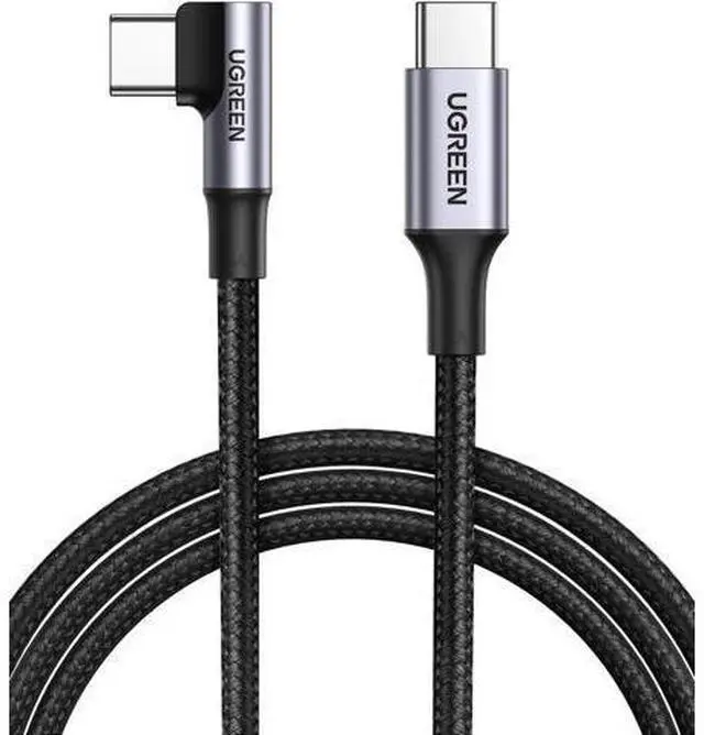 Main image of Right Angle USB C to USB C Cable 100W Type C 90 Degree Fast Charging Cable Compatible with iPhone 17/17 Air/17 Pro/16 MacBook Pro 2022 iPad Pro 2022 XPS Galaxy S25/S24 10FT