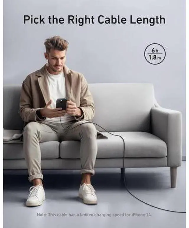 Alt view image 7 of 7 - Flow USB A to Lightning Cable Durable Charging Cord for iPhone 14/13 AirPods and More (Cord Organizer Included)(6FT USB 2.0)