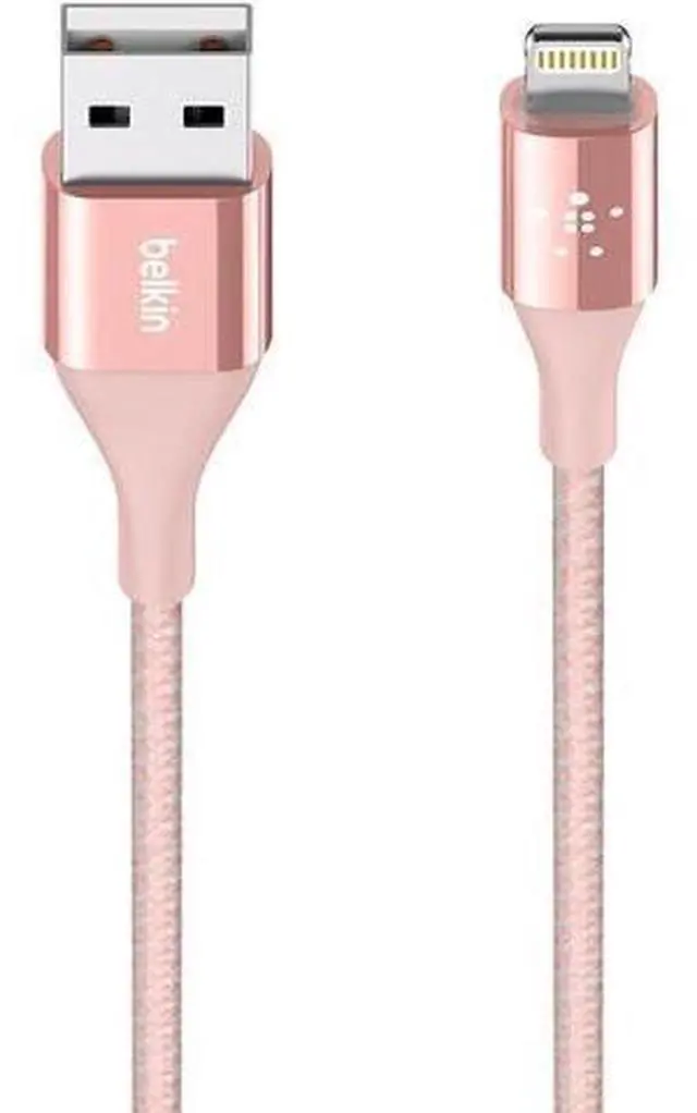 Alt view image 2 of 7 - MIXIT DuraTek Lightning to USB Cable - MFi-Certified iPhone Charging Cable for iPhone 11 11 Pro 11 Pro Max XS XS Max XR X 8/8 Plus and more (4ft/1.2m) Rose Gold