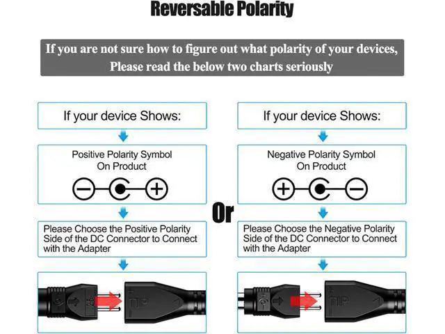 Alt view image 2 of 7 - 12W Universal AC Adapter Reversible Polarity Multi Voltage DC Power Supply with 9pcs Adaptor Tips Compatible with 3V to 12V Household Electronics 1.2Amp Output