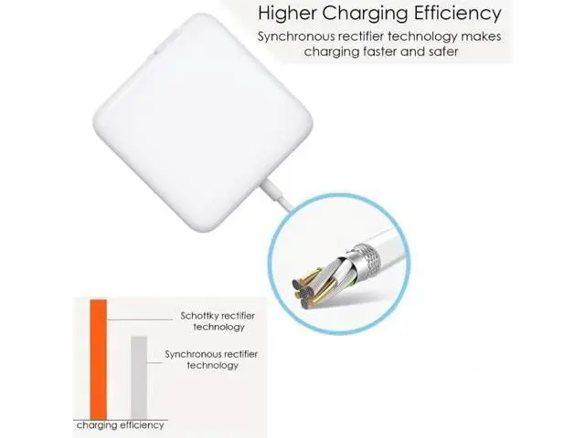 Alt view image 3 of 5 - Mac Book Air Charger Replacement for 45W T-Tip Power Adapter Compatible with Mac Book Air 11 inch & 13 inch Between 2012-2017