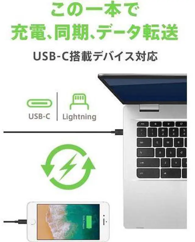 Alt view image 5 of 7 - USB-C to Lightning Cable (4ft Fast Charging iPhone USB-C Cable for iPhone 11 11 Pro 11 Pro Max XS XS Max XR X MacBook iPad and more MFi-Certified) Black (F8J239bt04-BLK)