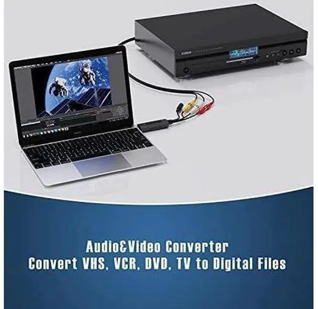 Alt view image 3 of 7 - VHS to Digital Converter RCA to USB Capture Card USB 2.0 Video Converter Grabber Convert VHS to Digital from VHS VCR Hi8 DVD Mini DV for PC TV Tape Player Camcorder MAC Windows Vista Compatible