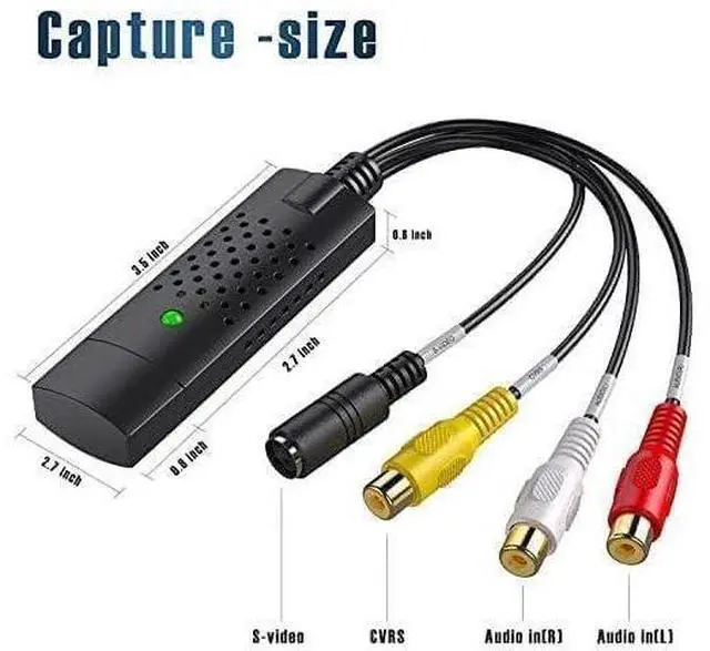 Alt view image 6 of 7 - VHS to Digital Converter RCA to USB Capture Card USB 2.0 Video Converter Grabber Convert VHS to Digital from VHS VCR Hi8 DVD Mini DV for PC TV Tape Player Camcorder MAC Windows Vista Compatible