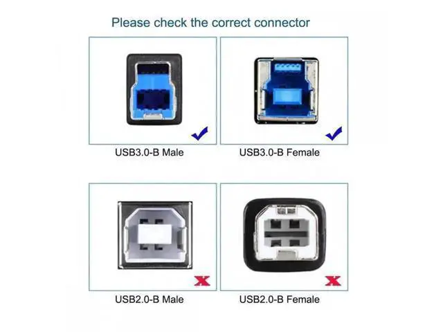 Alt view image 4 of 7 - USB 3.0 Type-B Female to USB3.0 Type-A Male Cable Extension 5Gbps for Disk SSD Camera Data 30cm