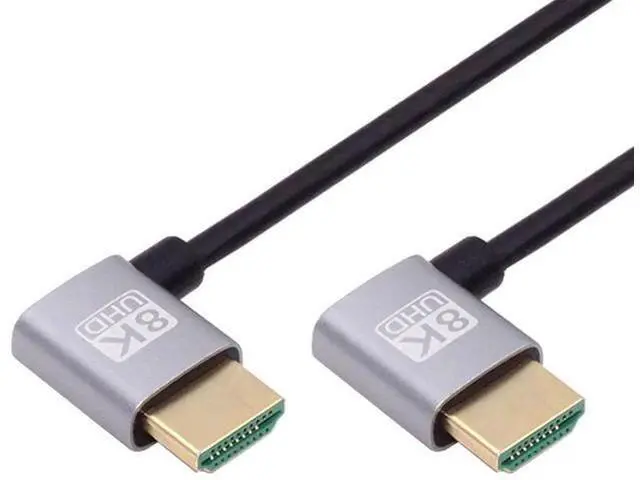 Main image of HDMI 2.1 Ultra Thin HDTV Cable 8K 4K Hyper Super Flexible Slim Cord Left Angled to Left Angled 90 Degree Type-A for Computer HDTV