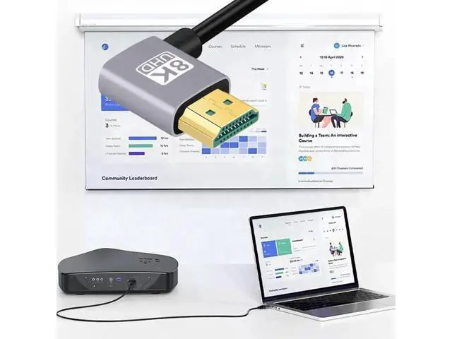 Alt view image 7 of 7 - HDMI 2.1 Ultra Thin HDTV Cable 8K 4K Hyper Super Flexible Slim Cord Right Angled to Right Angled 90 Degree Type-A for Computer HDTV