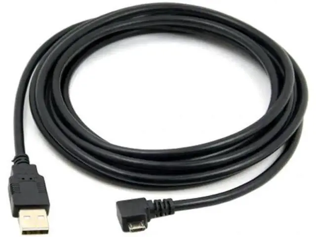 Alt view image 5 of 6 - 3m Left Angled 90 Degree Micro USB Male to USB 2.0 Data Charge Cable for Cell Phone & Tablet