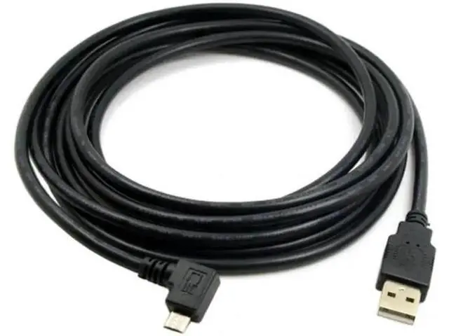 Alt view image 6 of 6 - 3m Left Angled 90 Degree Micro USB Male to USB 2.0 Data Charge Cable for Cell Phone & Tablet