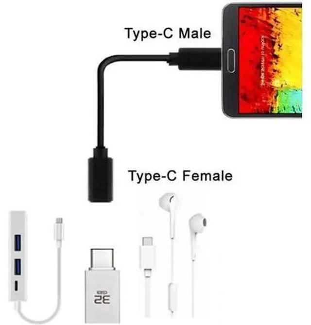 Alt view image 4 of 6 - USB-C USB 3.1 Type C Male to Female Extension Data Cable for Laptop & Macbook Tablet Mobile Phone 2m UC-218-BK-2.0M