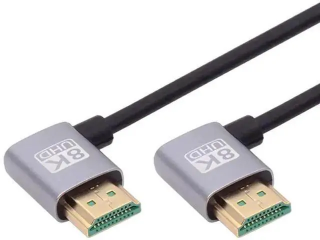 Main image of HDMI 2.1 Ultra Thin HDTV Cable 8K 4K Hyper Super Flexible Slim Cord Right Angled to Right Angled 90 Degree Type-A for Computer HDTV
