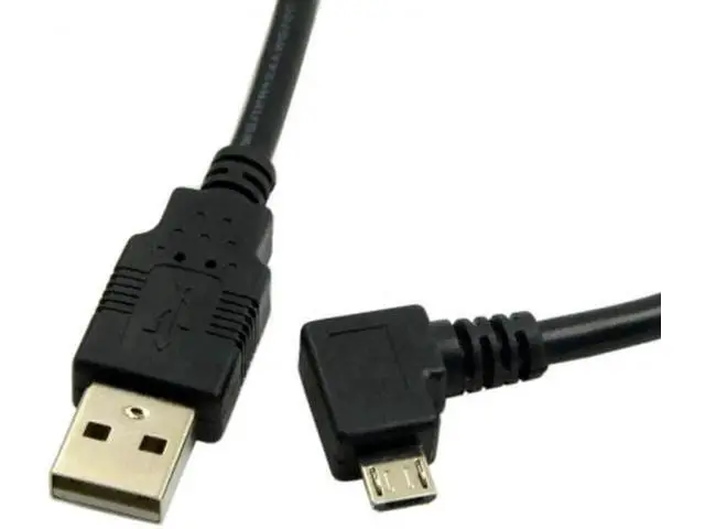 Alt view image 4 of 6 - 3m Left Angled 90 Degree Micro USB Male to USB 2.0 Data Charge Cable for Cell Phone & Tablet
