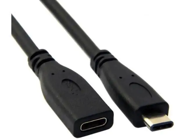 Alt view image 6 of 6 - UC-218-BK-0.6M USB-C USB 3.1 Type C Male to Female Extension Data Cable for Macbook Tablet Mobile Phone 60cm