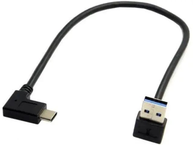 Main image of Reversible USB 3.1 USB-C Angled to 90 Degree Up Angled A Male Data Cable for Macbook & Tablet & Mobile Phone UC-349-UP