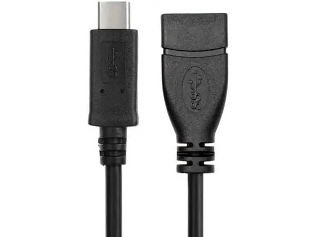 Alt view image 2 of 5 - UC-200-BK Reversible Design USB 3.0 3.1 Type C Male Connector to A Female OTG Data Cable for Tablet Mobile Phone