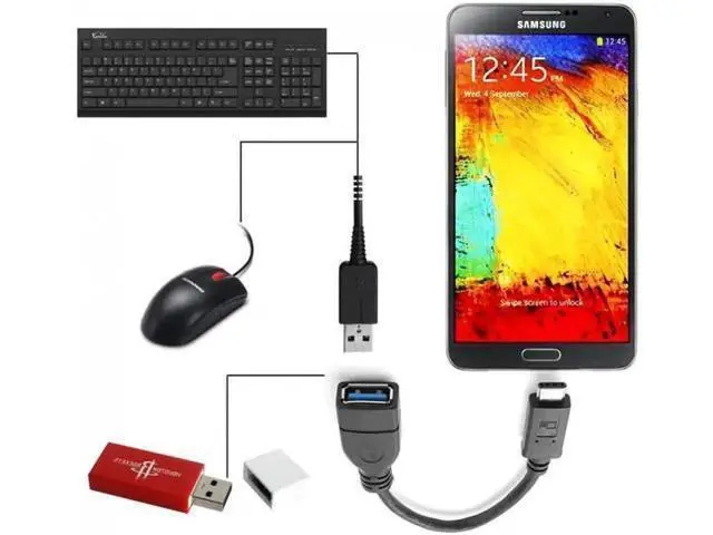 Alt view image 5 of 5 - UC-200-BK Reversible Design USB 3.0 3.1 Type C Male Connector to A Female OTG Data Cable for Tablet Mobile Phone