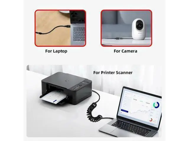 Alt view image 3 of 6 - USB 3.0 Type-A Male to USB3.0 A Female Stretch Coiled Cable 100cm Extension 5Gbps for Disk SSD Camera Data