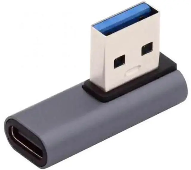 Alt view image 4 of 6 - UC-067-LP USB-C Type C Female Low Profile 90 Degree Left Angled to USB 3.0 A Male Data Adapter for Laptop Desktop