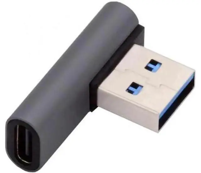 Alt view image 6 of 6 - UC-067-LP USB-C Type C Female Low Profile 90 Degree Left Angled to USB 3.0 A Male Data Adapter for Laptop Desktop